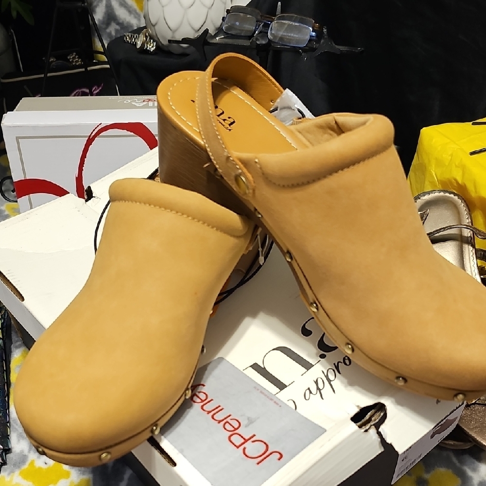 a.n.a Tan Mules Comfortable Stylish Footwear